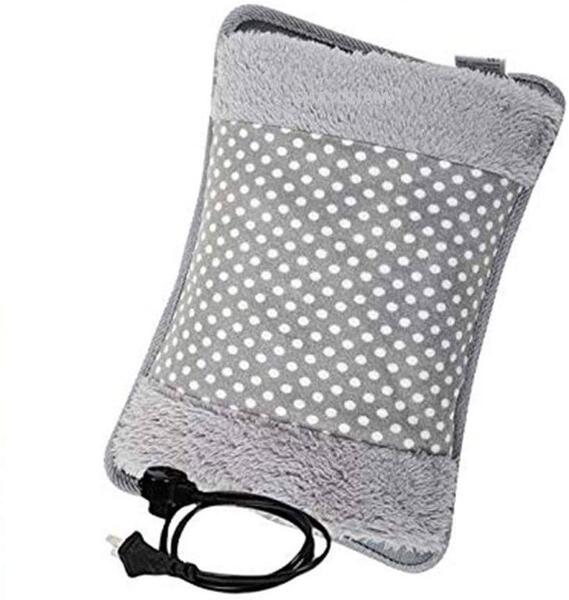 Electric Hot Water Bag Heating Pad Of Fur And Velvet With Hand Pocket