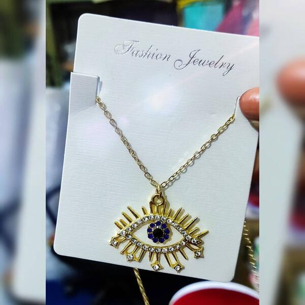 Evil Eye Gold Necklace Pendant