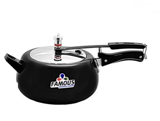 Famous Black High Anodized Pressure Cooker With Induction Base