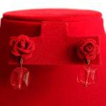 Fashion Pair Of Red  Rose Earring