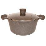 Fessle Original Marble/Granite Coating Cook And Serve Pot Works On Both Gas And Induction- 24 Cm