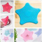 Five-Pointed Star Silicone Sucker Kitchen Sink Anti-Clogged Bathroom Sewer Drainage Hair Filter