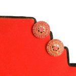 Flower Design Pink Garkan Embedded Earring