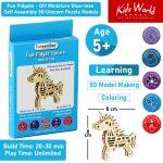 Fun Fidgets Jungle Unicorn, DIY Miniature Glue-less Self Assembly 3D Puzzle Model - Kids World Nepal