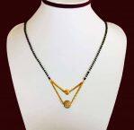 Gold Plated Black Mangalsutra For Women