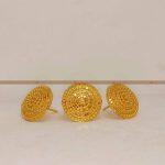 Gold Plated Ear Top And Ring For Women