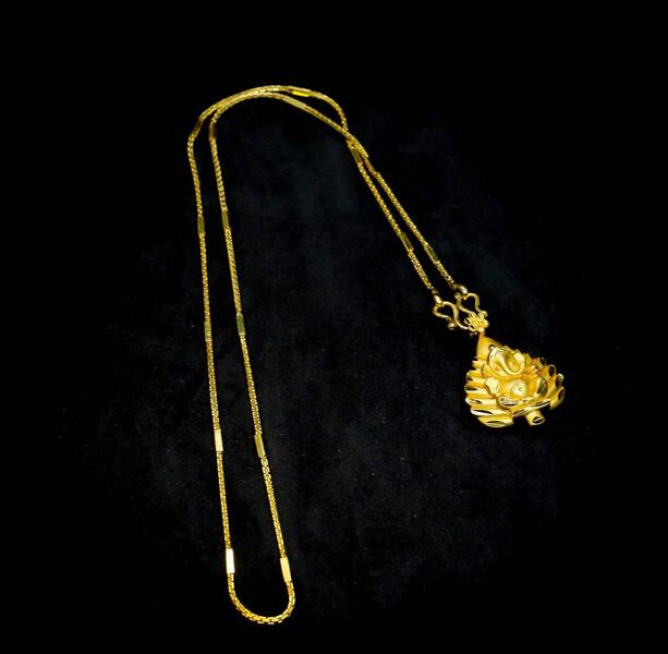 Gold Plated Ganesh Attached Locket For Women