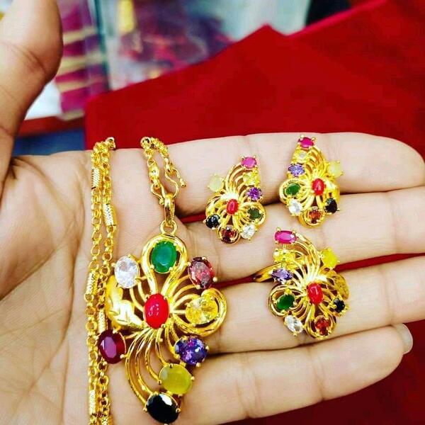 Gold Plated Jewellery Set For Women