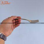Golden Brass Fork 7 inches ( Set of 2 ) | Dhalod Spoon | Cutlery | Fine Dining | Royal Dining | Axia Krafts