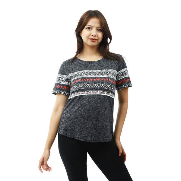 Cotton Round Neck Front Printed T-Shirt For Women