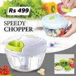 Handy Mini Plastic Chopper With 3 Blades Smart Chopper Keema Making with Rotating Handle