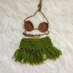 Hawaiian Boho Coconut Dress Set/Photoshoot Dress/Baby Photoshoot Prop