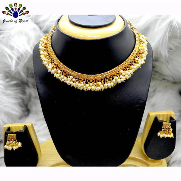 High Gold Plated Adjustable Necklace & Earrings Set