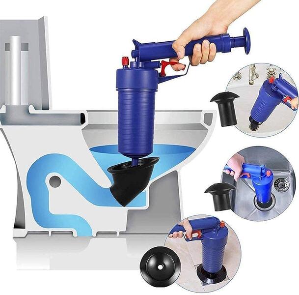 High Pressure Air Drain Blaster Pump Plunger Sink Pipe Clog Remover For Kitchen and Bathroom