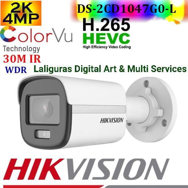 Hikvision 4MP ColorVu Lite Bullet CCTV Camera (DS-2CD1047G0-L)