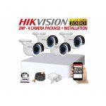 Hikvision Cctv System 4pcs Camera With Dvr, Hdd, Cables