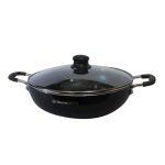Home Glory Non Sticky Deep Kadai 22 cm – HG-NK 22 with Glass lid / Induction Base Support