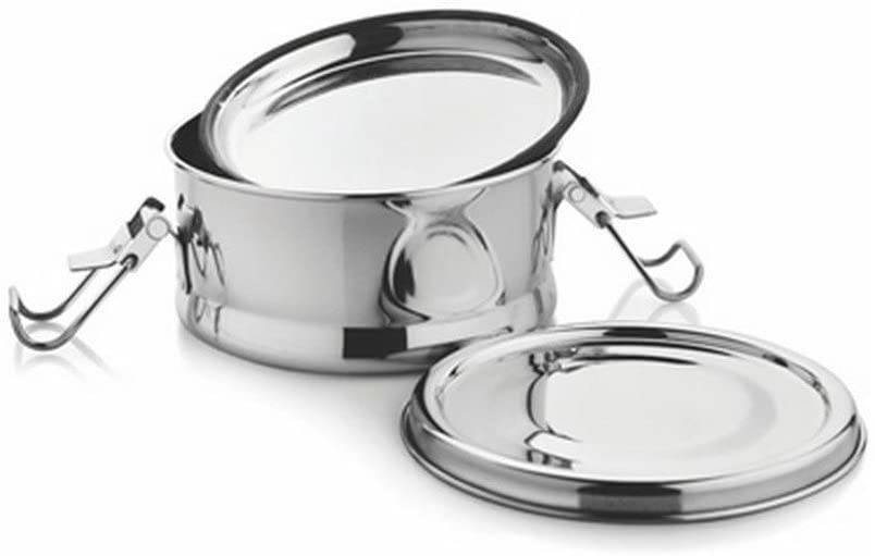 Jvl Leak Proof Stainless Steel Single Decker Lunch Box, 500 Ml, Silver