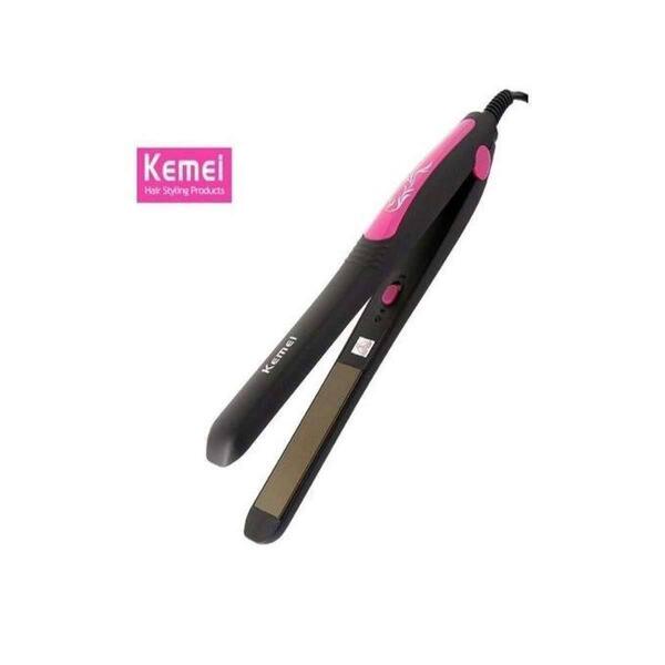 Kemei Black/Pink Flat Iron Professional Hair Straightener
