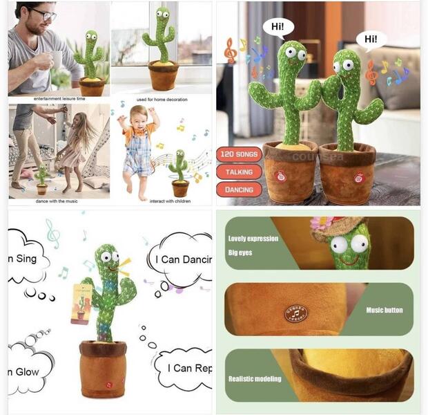 KidsSansar - Baby Talking Dancing Cactus Toy For Kids