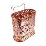 Kitchen Steel Cutlery Holder Metal Fork Spoon Antique Golden Design