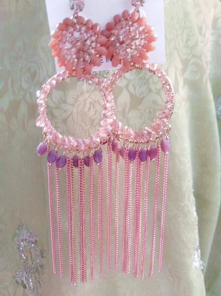 Korean Earrings With Metal lLong Chain