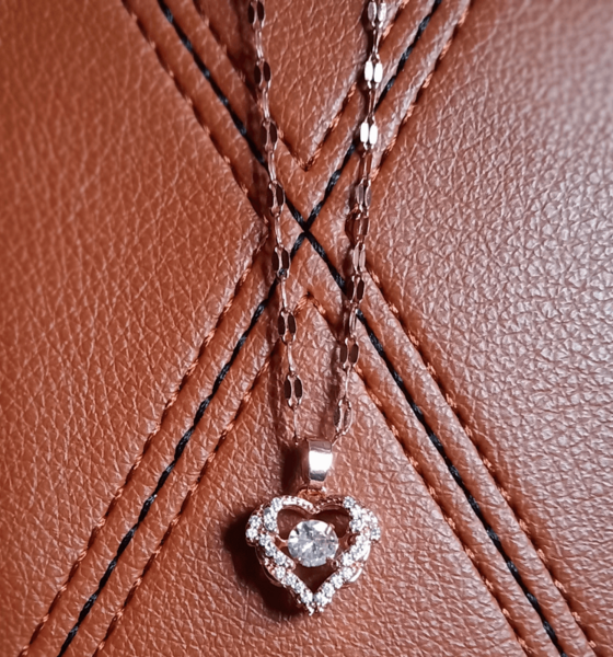Korean Heart Shape chain With Dimond For Women