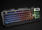 LDK-828 Gamer Metal Keyboard,USB Wired Keyboard LED RGB Color LED Backlit Keyboard