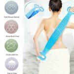 Long Bath Body Brush with Soft Bristles for Men and Women, Improves Blood Circulation and Skin Health