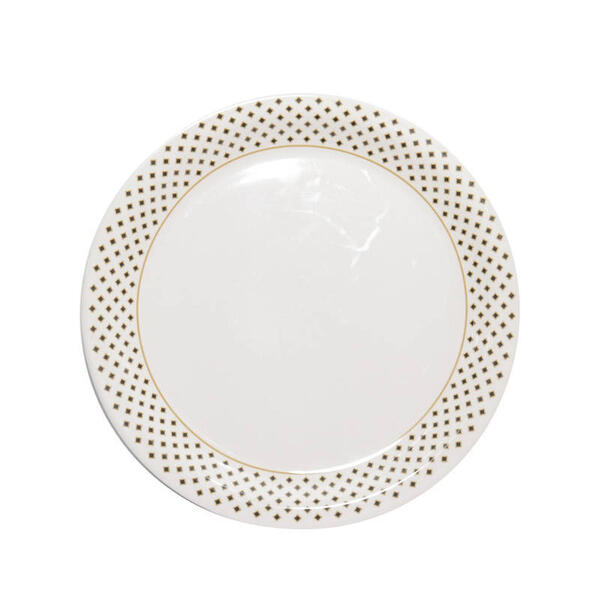 Melamine Dotted Design Round Plate - 11 Inches