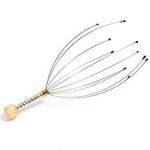 Metal Octopus-Shaped Scalp Head Massager Scratcher -2 Stainless Steel Tines Are 5 And 6.5 Inches