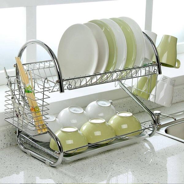 Multi-Function Stainless Steel Dish Drying Rack,Cup Drainer Strainer