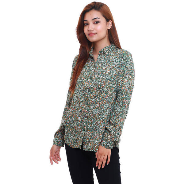 Multicolor Fancy Full Sleeve Casual Top For Women