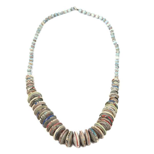 Multicolor Paper Necklace For Women