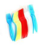Multicolored Disposable Party Forks (24 Pieces)