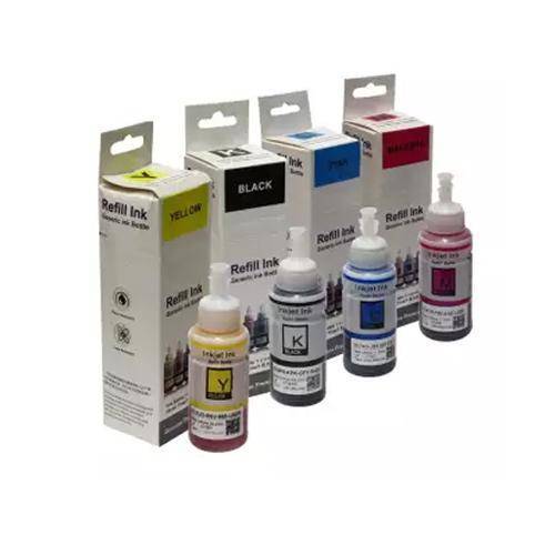 Multicolored Refill Ink Generic Ink Bottle For Epson Inkjet Printers 4 Pcs