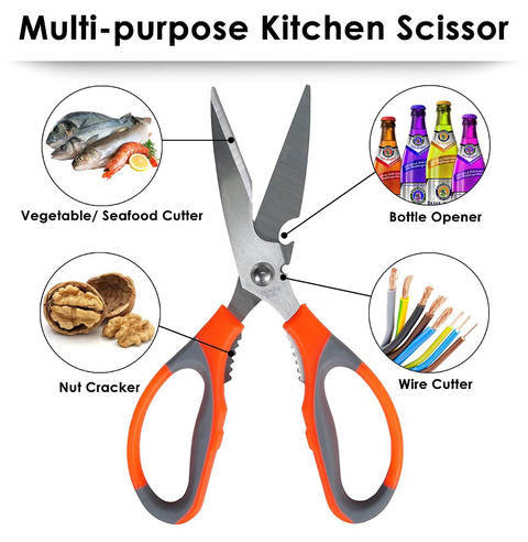 Multifunction Kitchen Scissors Nuts Cracker And Bottle Opener