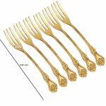 MyKEA Set of 6 Luxury 100% Pure Brass Cutlery Fork, Dinnerware & Tableware, Length 5.50 Inch, Set of 6