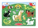 Neighborhood Pets Theme Peg Puzzle