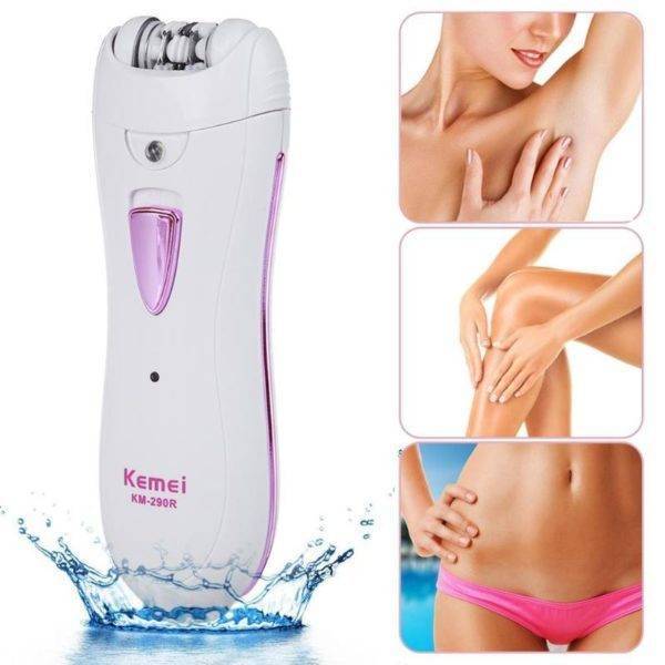 ORIGINAL Kemei Km-290R Rechargeable Women Epilator Shaver