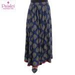 Paislei Navy Blue Printed Skirt For Women