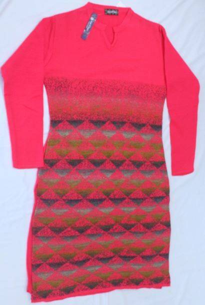 Peach Woolen Kurti For Women