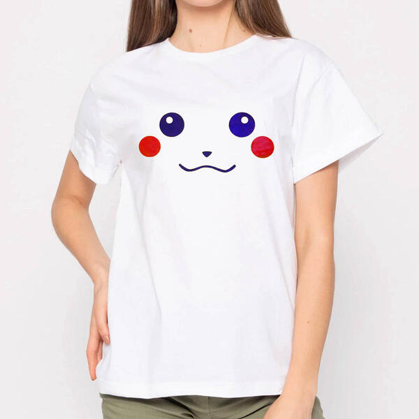 Pikachu Printed White T-Shirt For Women