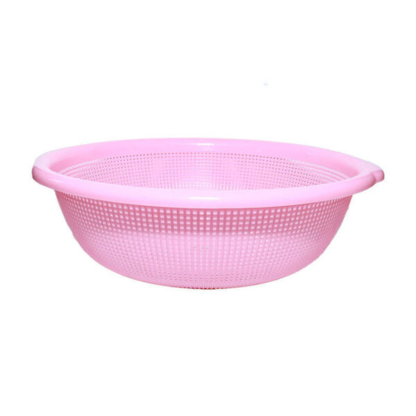 Pink Round Net Design Plastic Big Basket