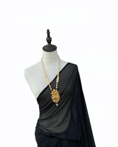 Plain Chiffon Saree For Women, Sifon Saree Plain, Chifon Saree For Women,Black