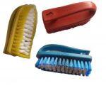 Plastic cloth washing brush with handle