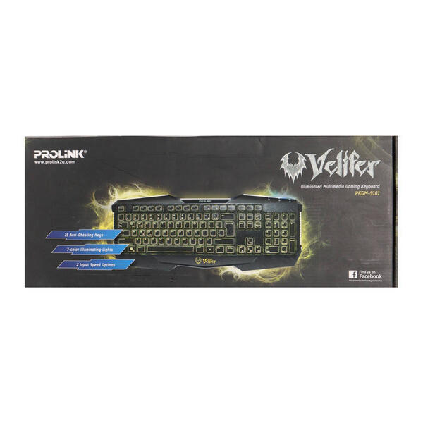 Prolink Illuminated Gaming Keyboard Pkgm-9101