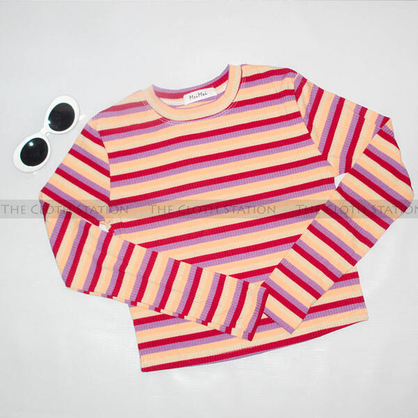 Rainbow Stripes Bodyfit T-shirt