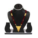 Red Beaded Mangalsutra Tassel Designed Necklace For Women