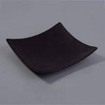 REYIN Matt Black Square Exotic Platter | Square Platter | Melamine Platter 17.5 cm (Set of 4 pcs)